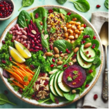 Image of a vegan, iron rich salad